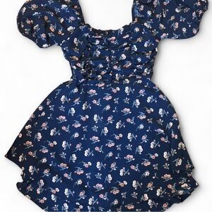 Altar'd State Blue Floral Mini Dress